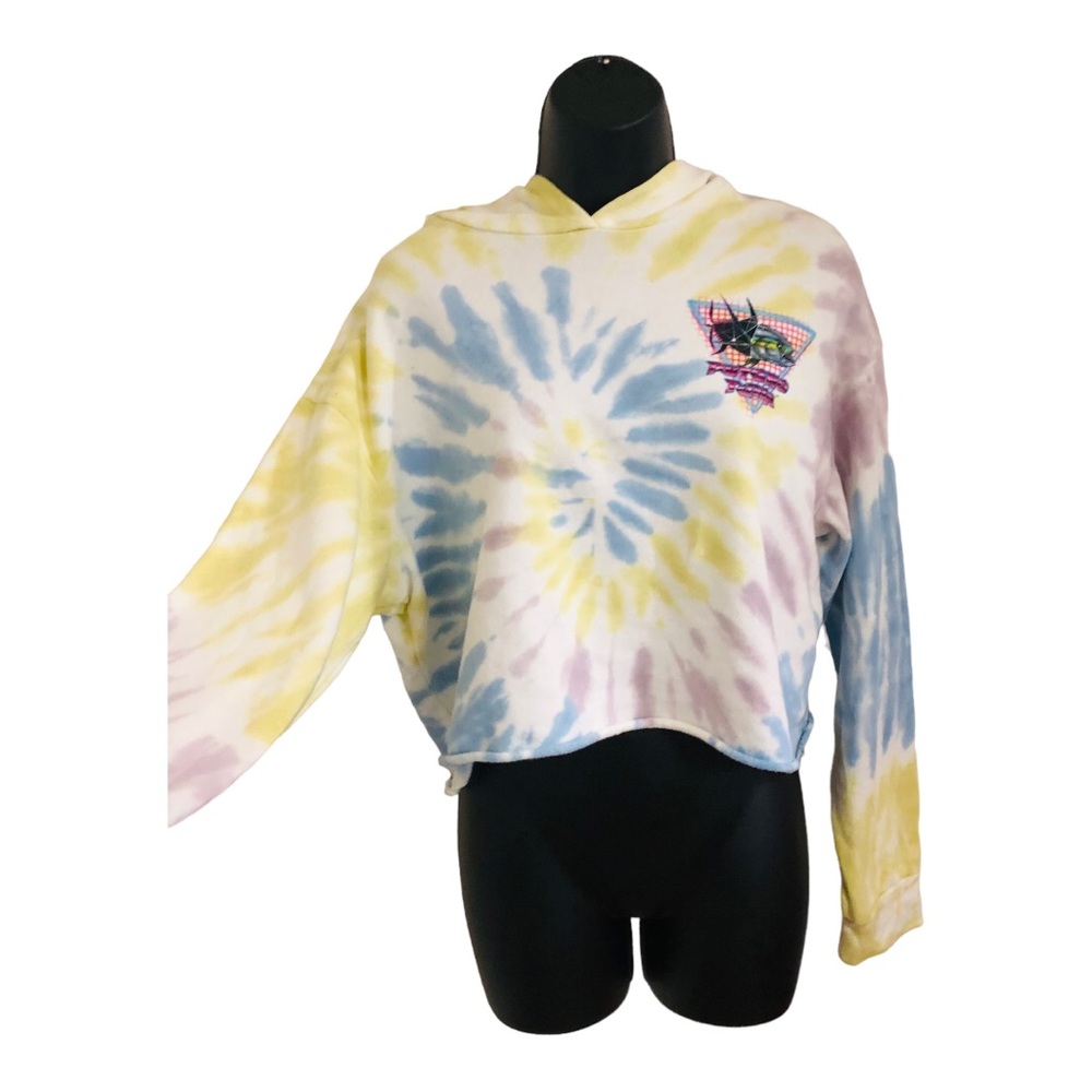 Psycho Tuna cropped graphic hoodie
